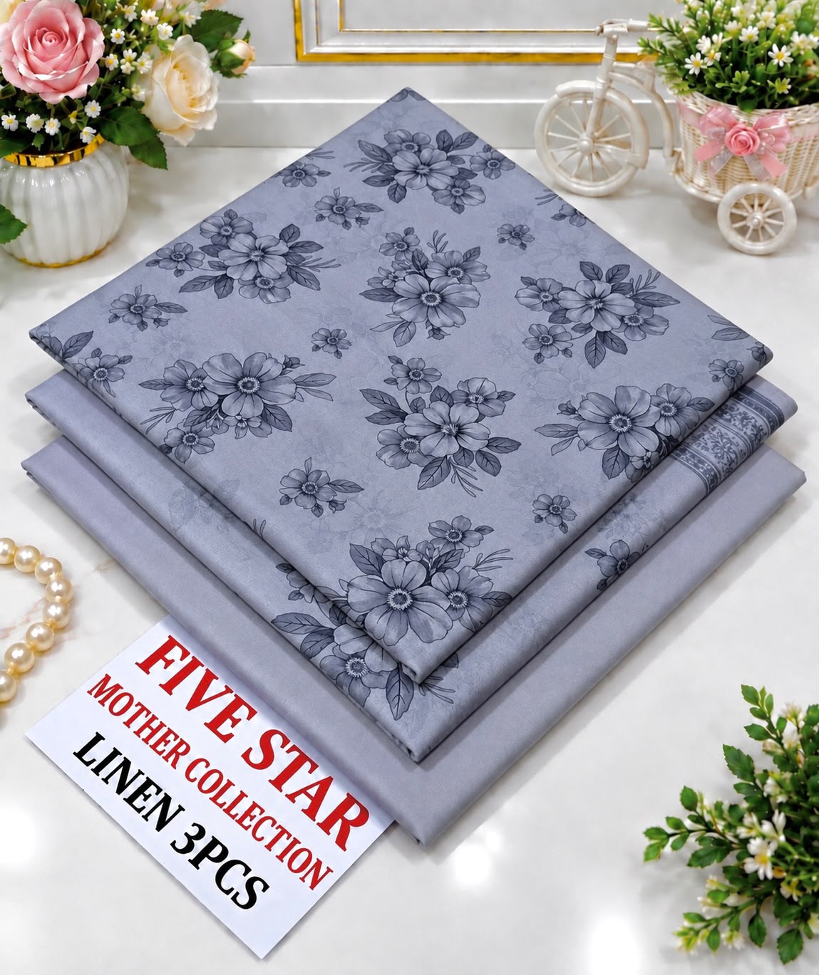 Lavender Floral Linen 3 Piece Suit – Five Star