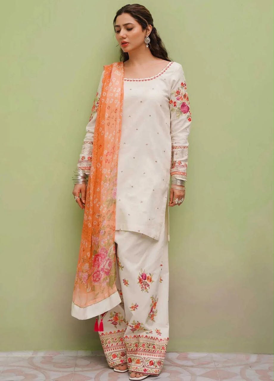 Zara Shah Jahan Winter Suit 4124 – Heavy Sequence Embroidered Dhanak 3 Piece