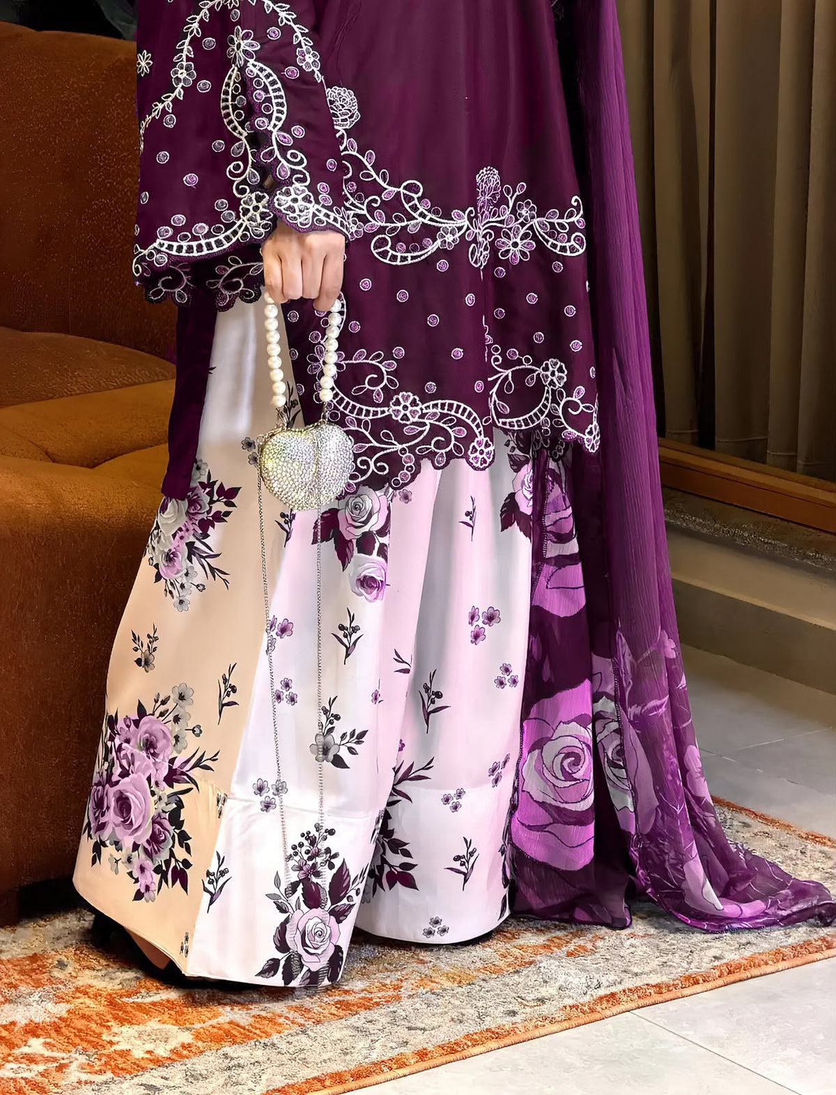 Iznik 3502 Winter Suit – Dhanak Chikankari Embroidered 3 Piece Collection